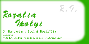 rozalia ipolyi business card